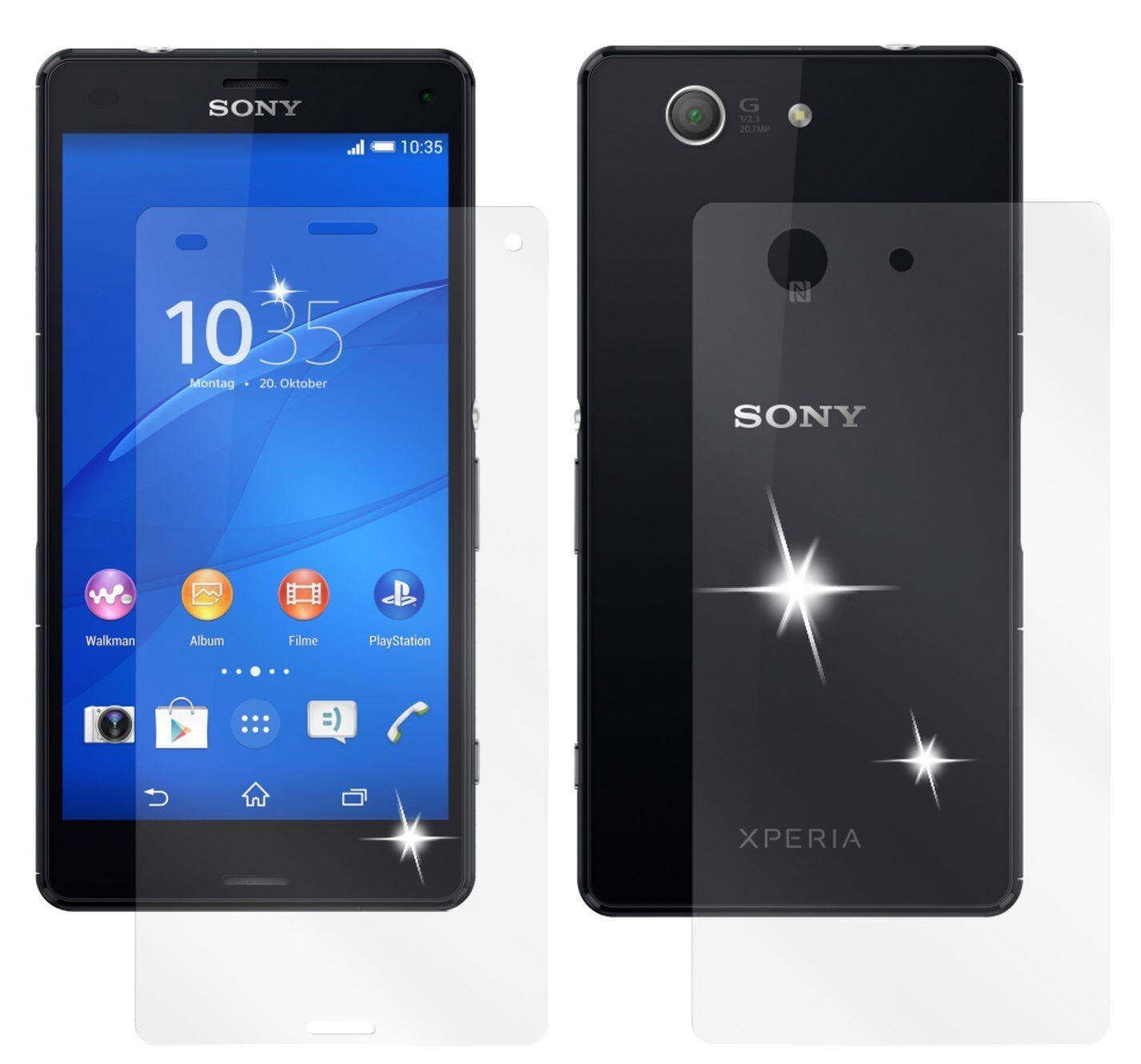 6x Schutzfolie klar für Xperia Z3 Compact Sony Dis (2)