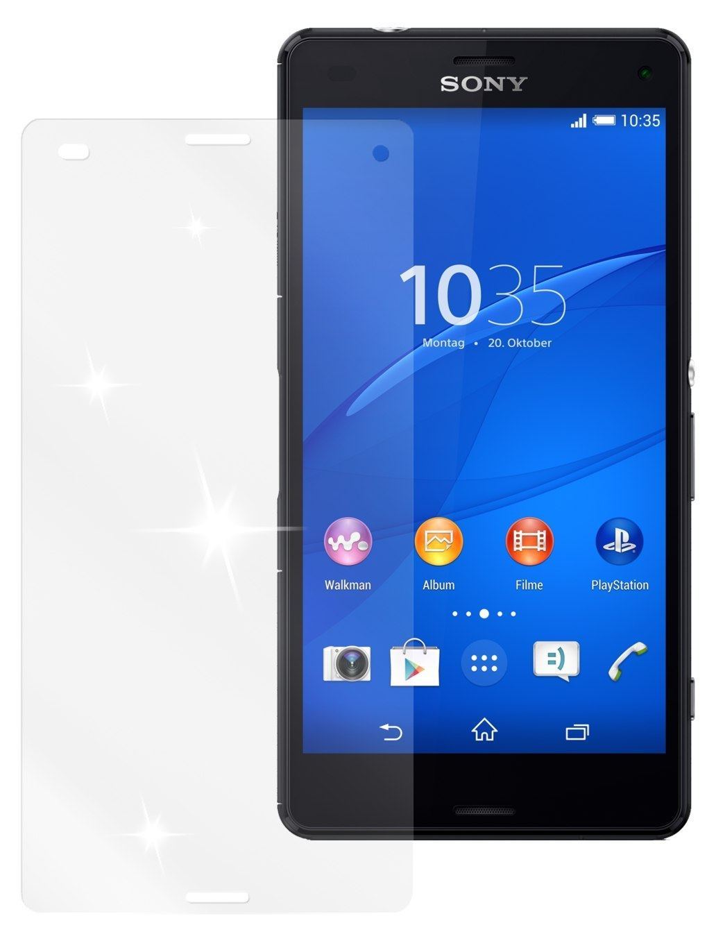2x Schutzfolie klar für Xperia Z3 Compact Sony Dis (2)