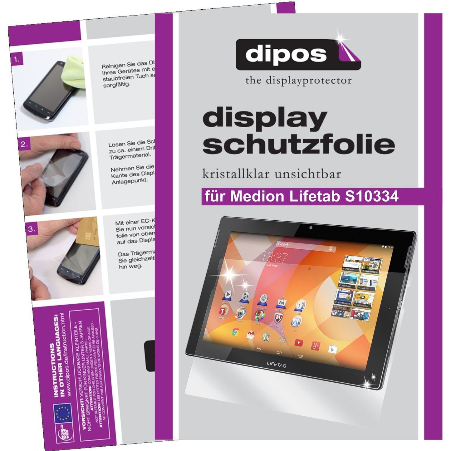 2x Schutzfolie klar für Lifetab S10334 / S10345 /  (1)