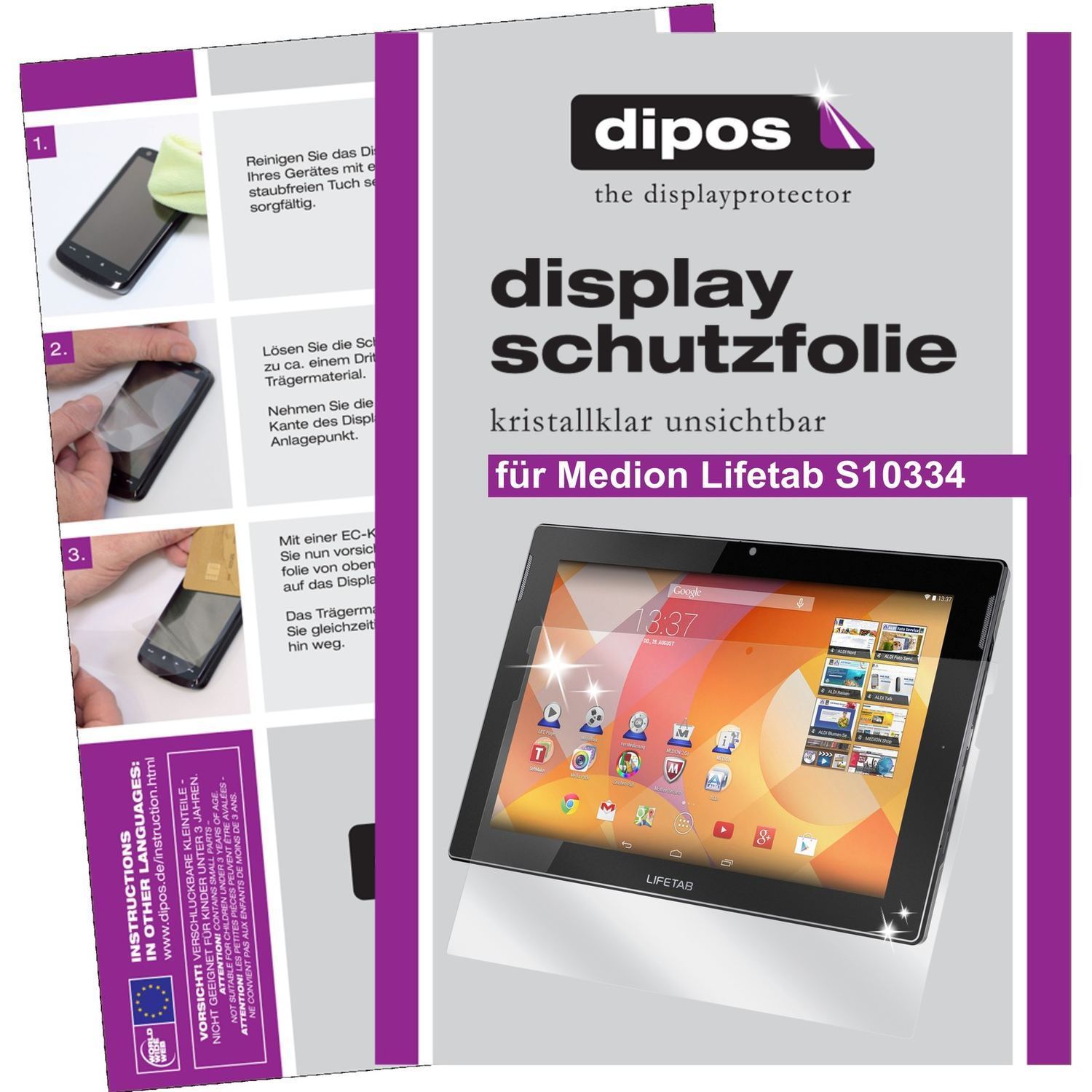 2x Schutzfolie klar für Lifetab S10334 / S10345 /  (1)