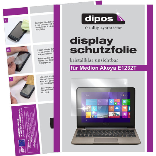 3x Schutzfolie klar für Akoya E1223T (MD 99410) Me (1)