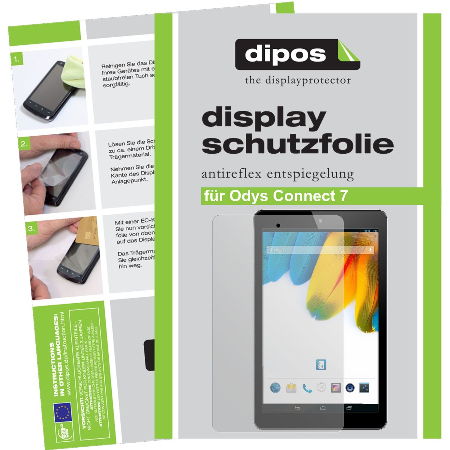 2x Schutzfolie matt für Connect 7 / 7 Pro Odys Dis (1)