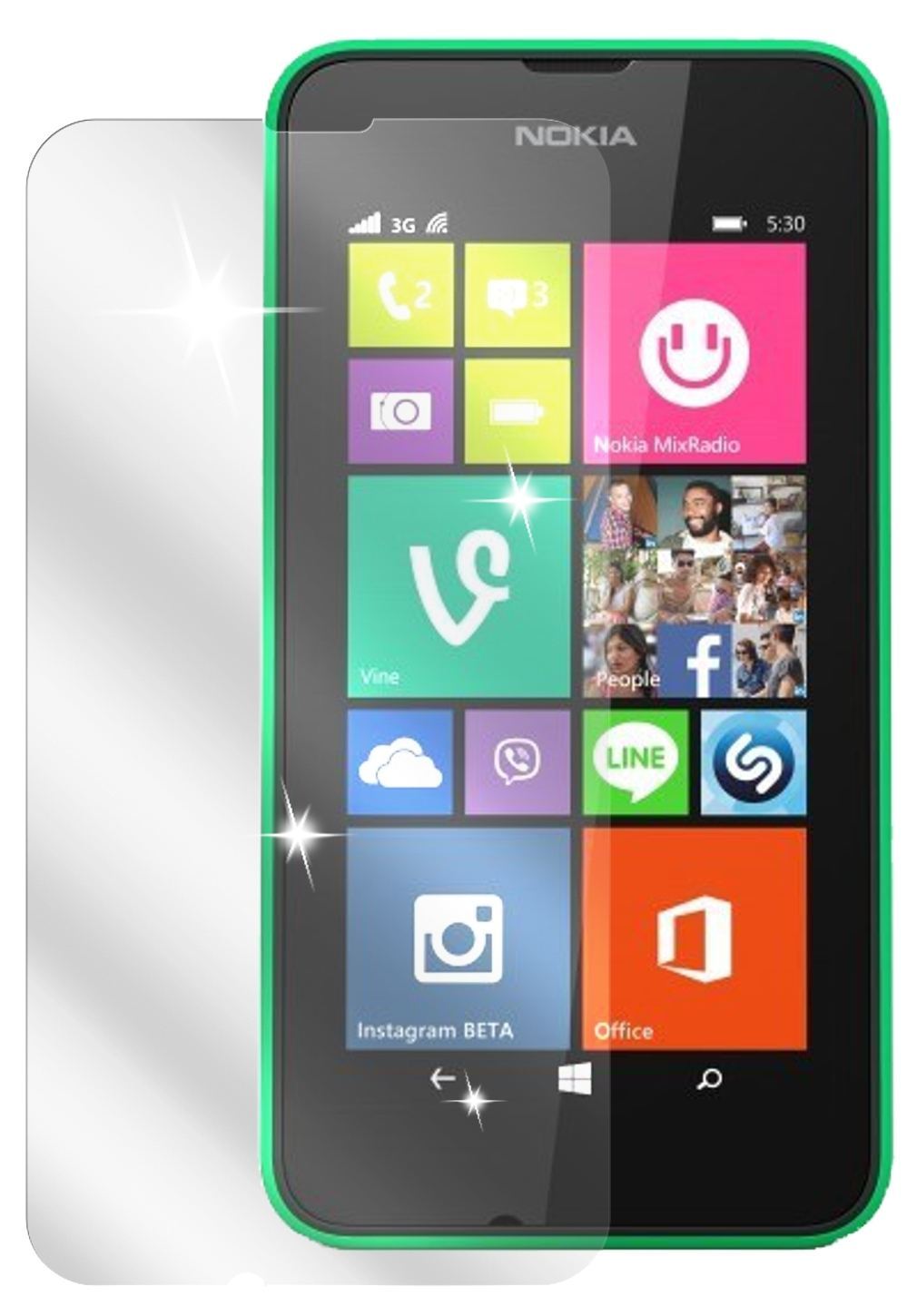6x Schutzfolie klar für Lumia 530 Nokia Display-Sc (2)