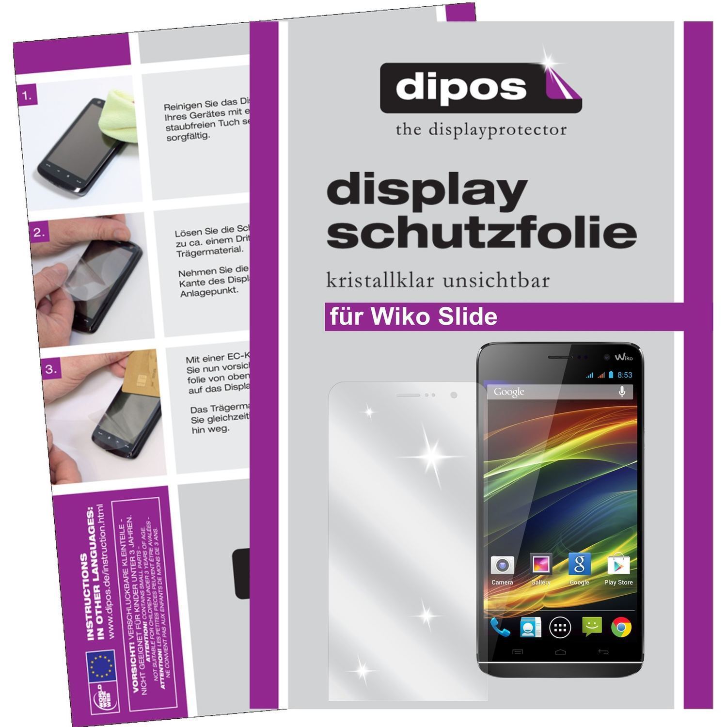 6x Schutzfolie klar für Slide Wiko Display-Schutzf (1)
