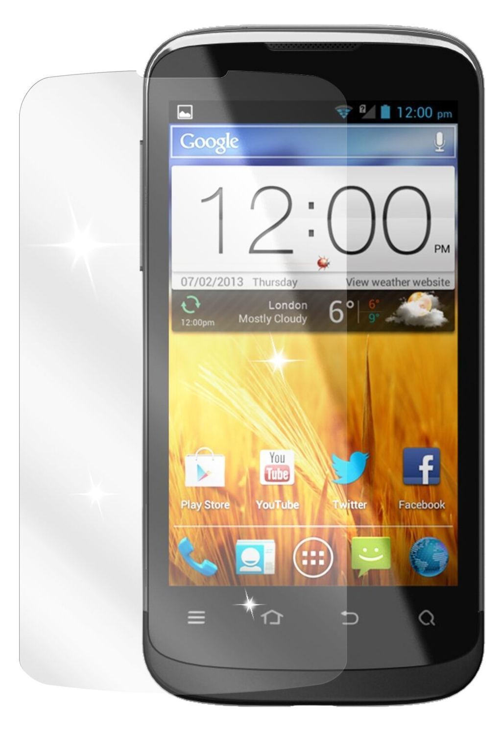2x Schutzfolie klar für Blade 3 ZTE Display-Schutz (1)