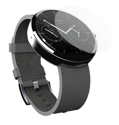 2x Schutzfolie matt für Moto 360 Motorola Display- (2)