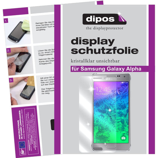 6x Schutzfolie klar für Galaxy Alpha Samsung Displ (1)