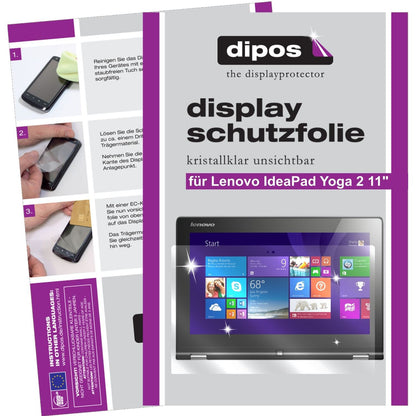 2x Schutzfolie klar für IdeaPad Yoga 2 11 Zoll Len (1)