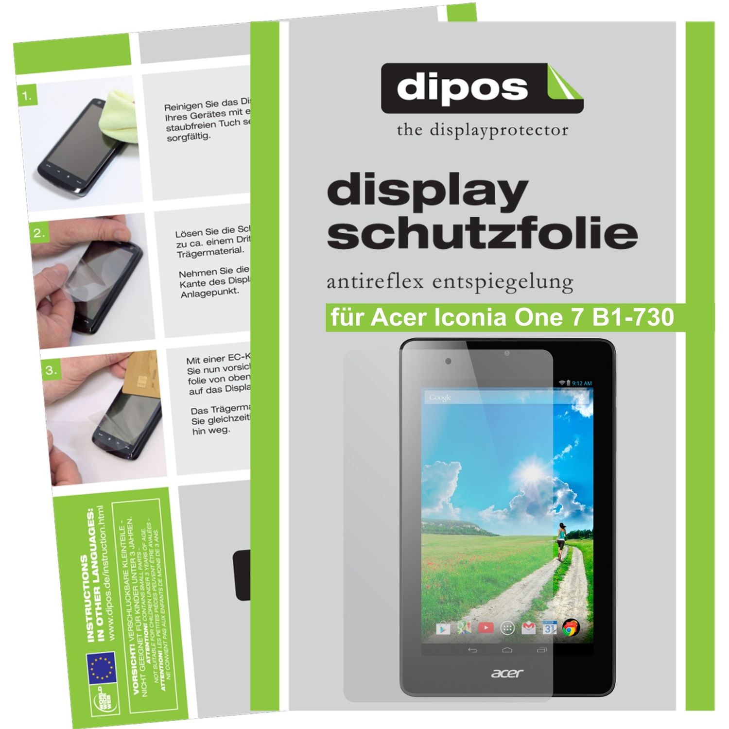 3x Schutzfolie matt für Iconia One 7 B1-730 Acer D (1)