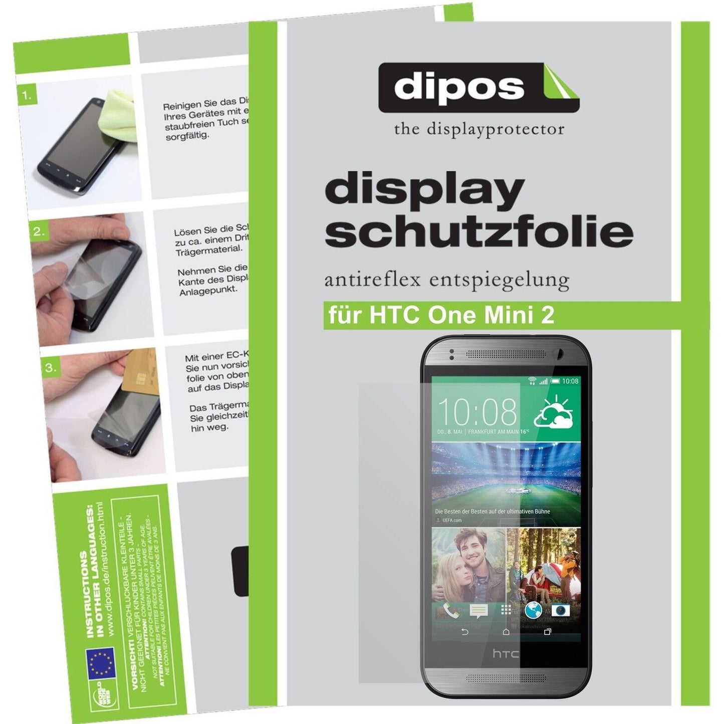2x Schutzfolie matt für One mini 2 HTC Display-Sch (1)