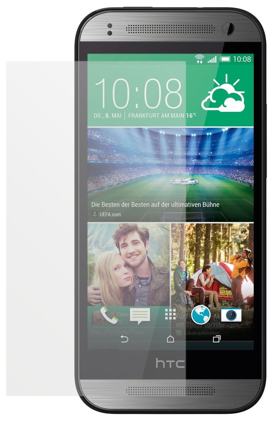 2x Schutzfolie matt für One mini 2 HTC Display-Sch (2)