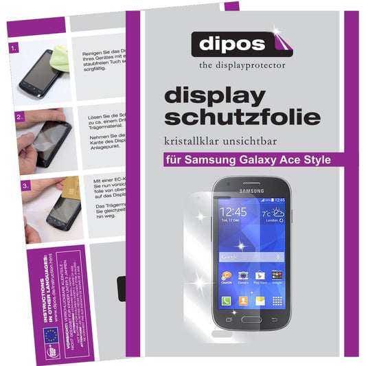2x Schutzfolie klar für Galaxy Ace Style Samsung D (1)