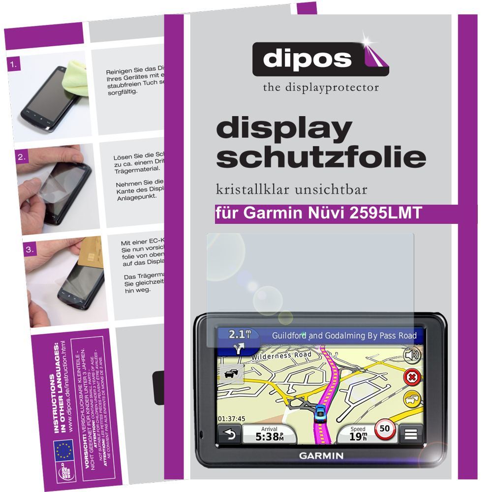 3x Schutzfolie klar für Nüvi 2595 Garmin Display-S (1)