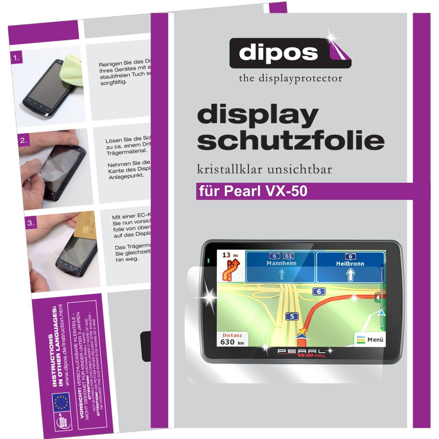 3x Schutzfolie klar für VX-50 PEARL Display-Schutz (1)