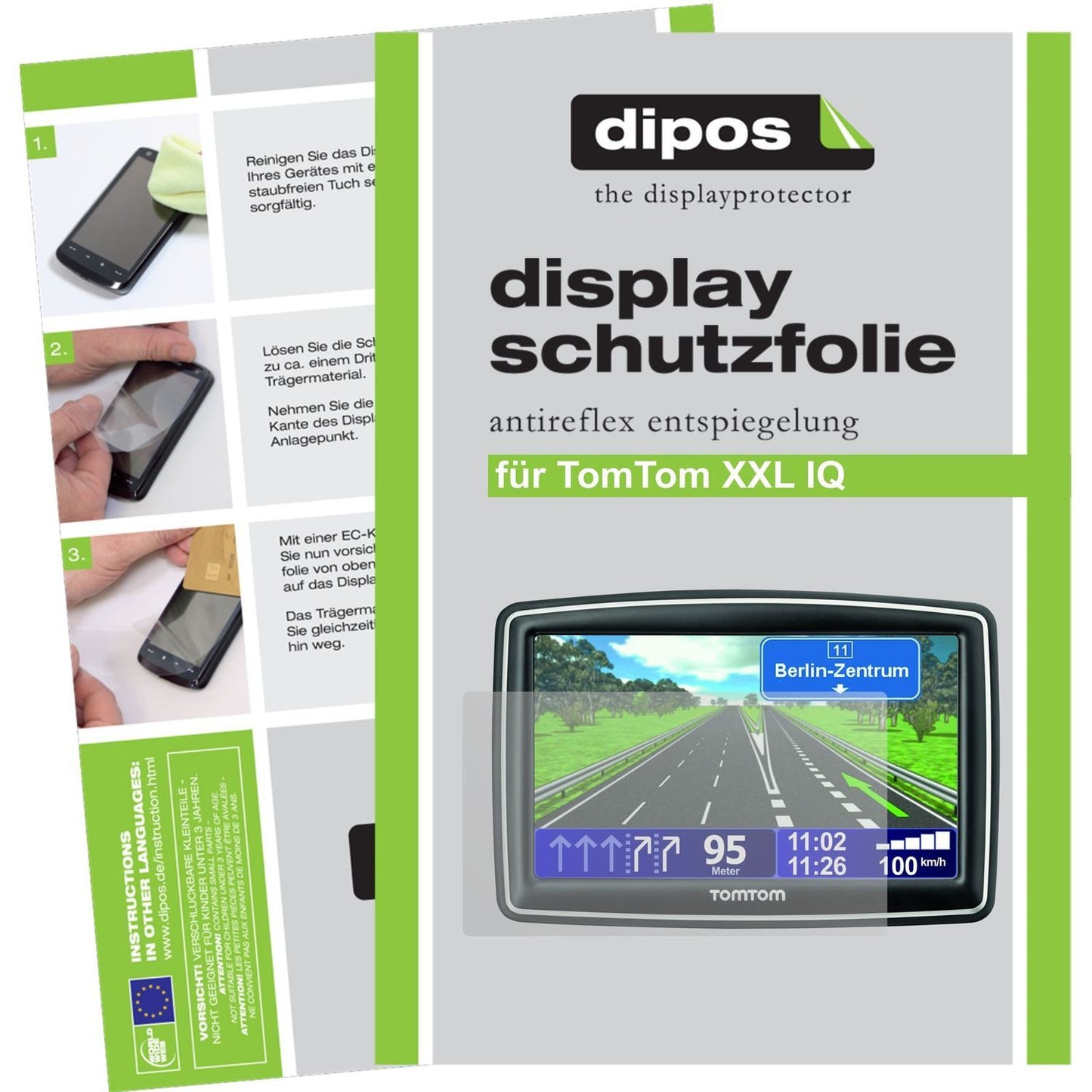 3x Schutzfolie matt für XXL IQ TomTom Display-Schu (1)
