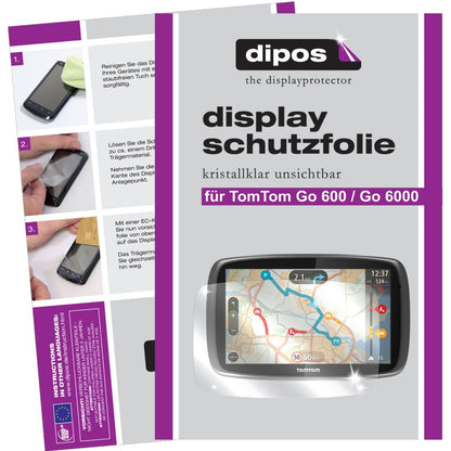 3x Schutzfolie klar für GO 6000 / GO 600 TomTom Di (1)
