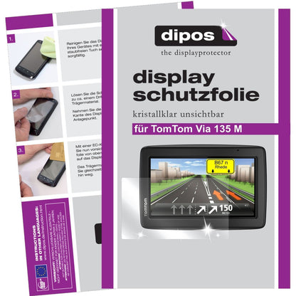 3x Schutzfolie klar für Via 135 M TomTom Display-S (1)