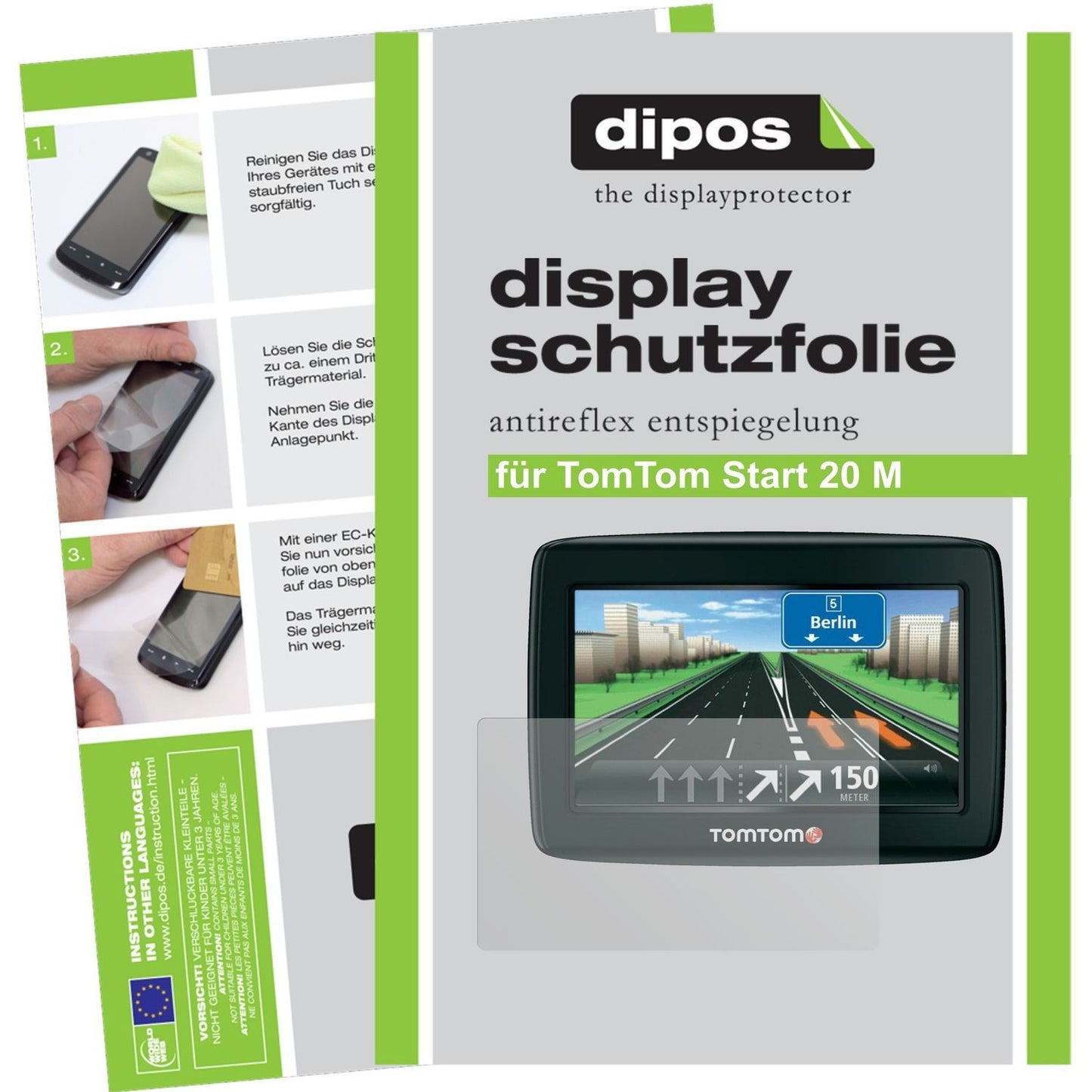 3x Schutzfolie matt für Start 20 M TomTom Display- (1)