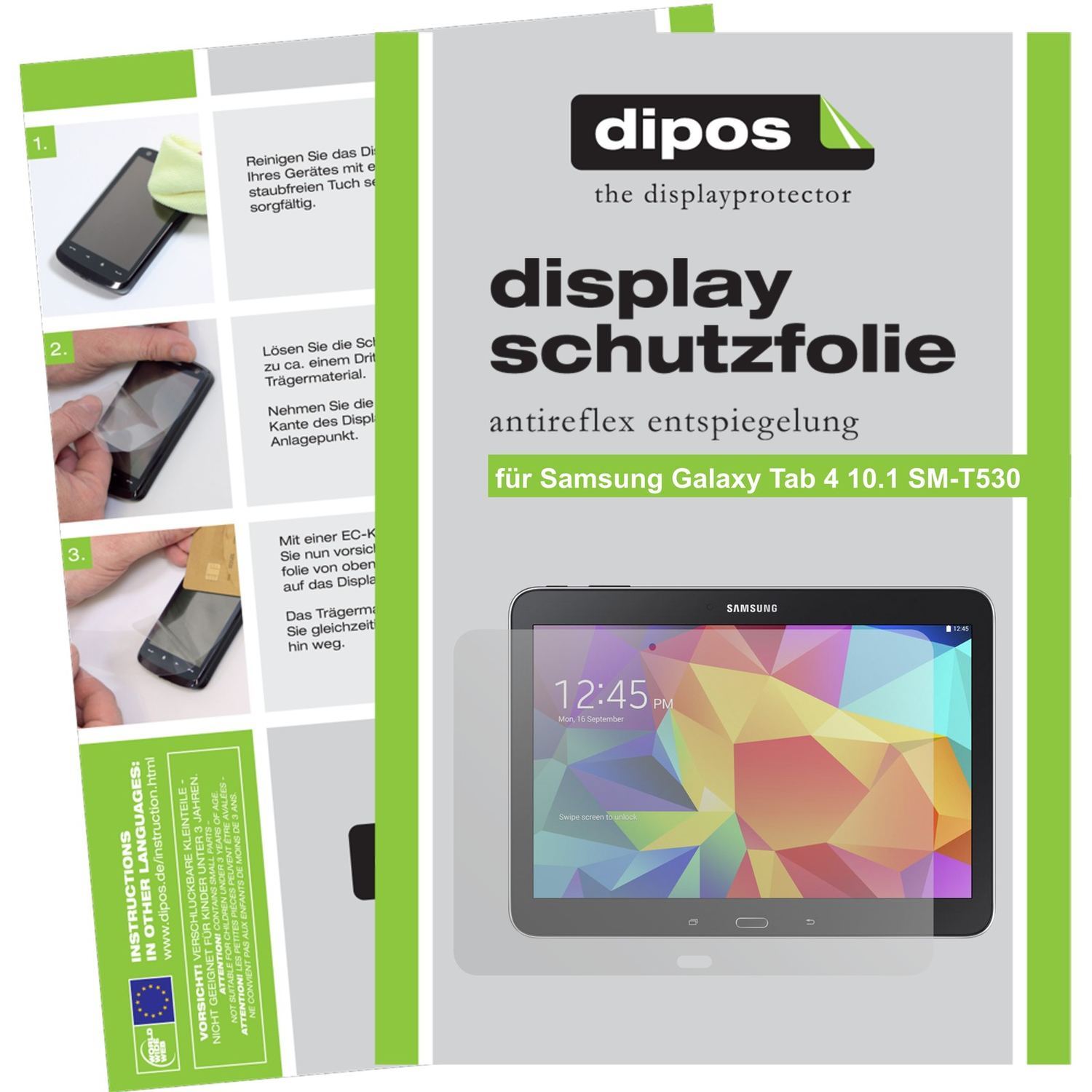 2x Schutzfolie matt für Galaxy Tab 4 10.1 Samsung  (1)