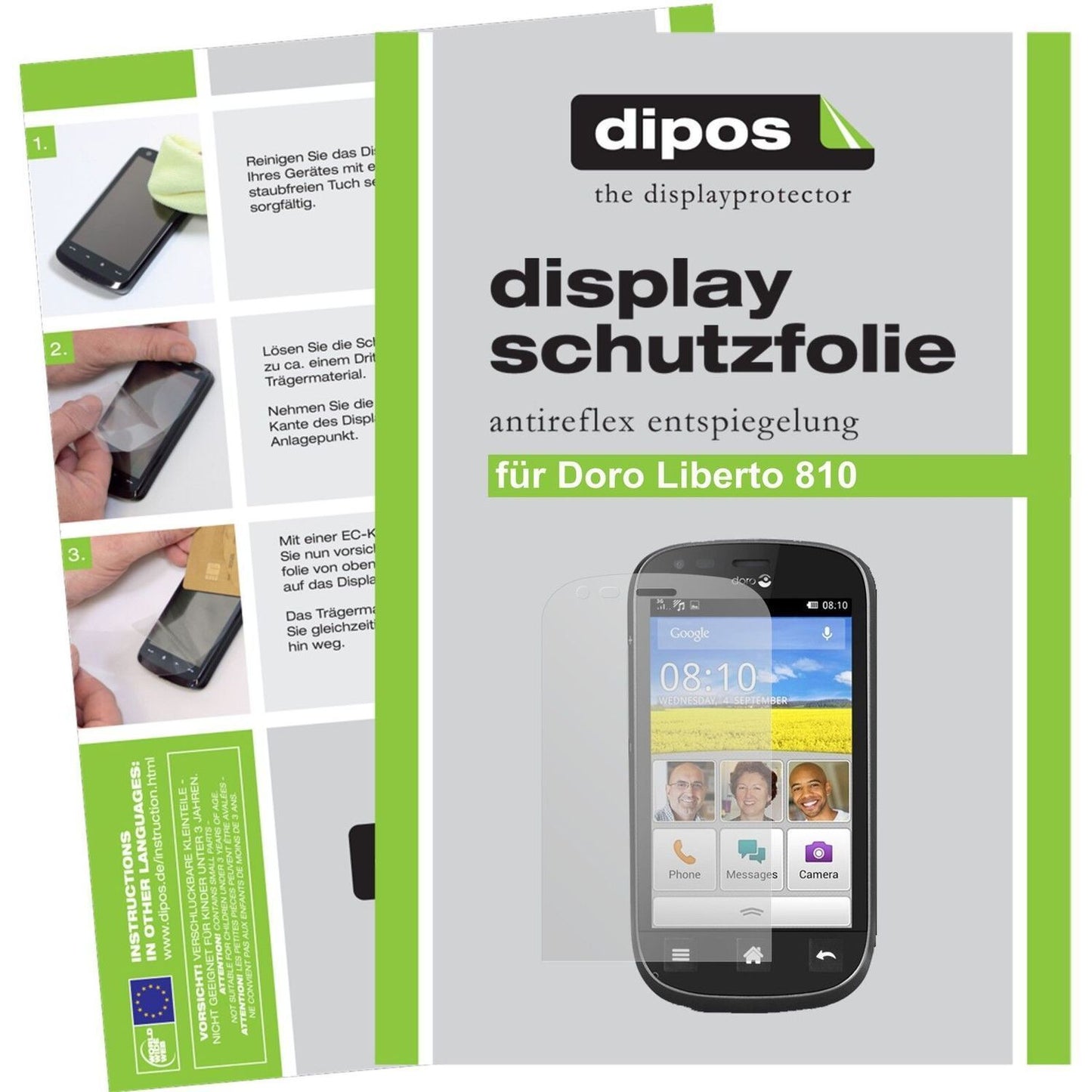 2x Schutzfolie matt für Liberto 810 Doro Display-S (1)