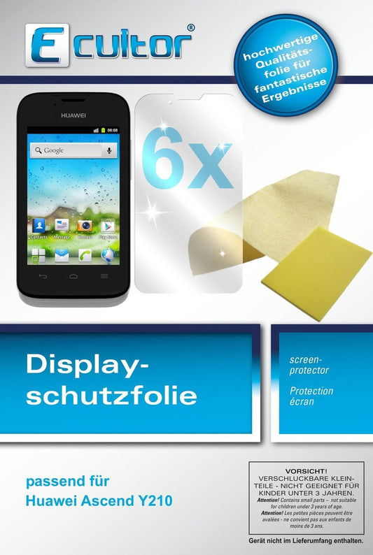 6x Schutzfolie klar für Ascend Y210 Huawei Display (1)