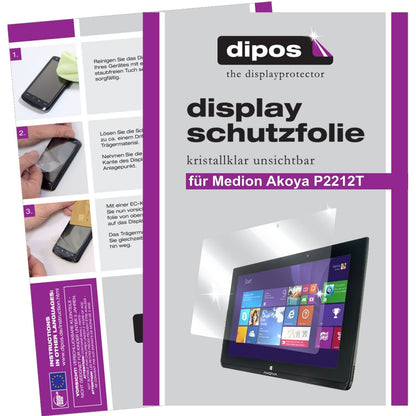 2x Schutzfolie klar für Akoya P2212T MD 99360 Medi (1)