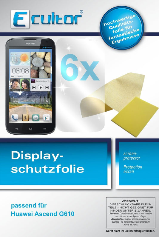 6x Schutzfolie klar für Ascend G610 Huawei Display (1)