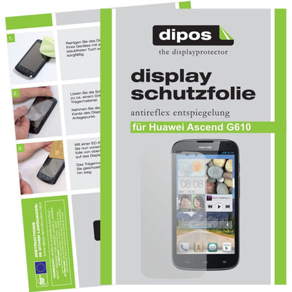 2x Schutzfolie matt für Ascend G610 Huawei Display (1)