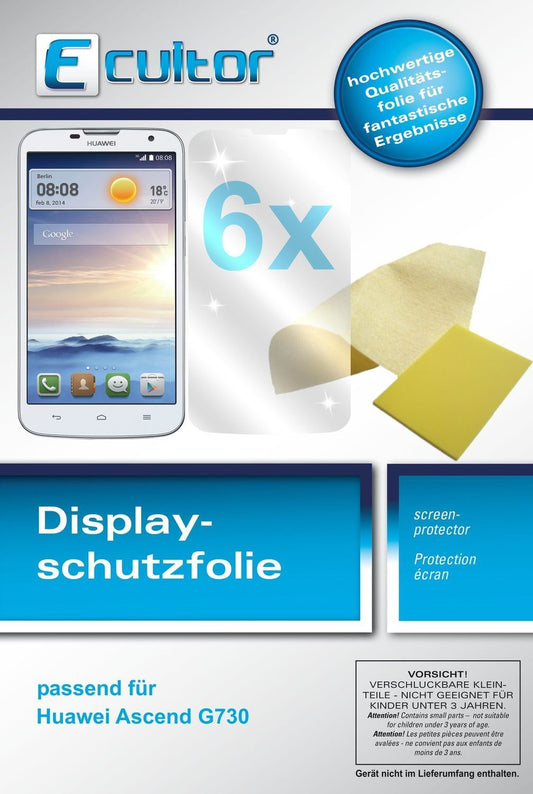 6x Schutzfolie klar für Ascend G730 Huawei Display (1)