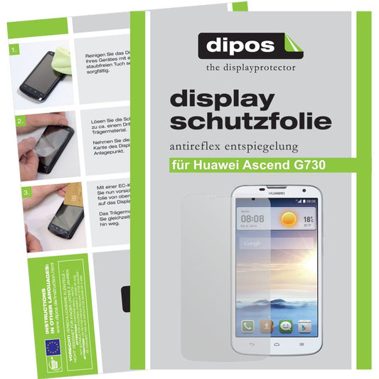 2x Schutzfolie matt für Ascend G730 Huawei Display (1)