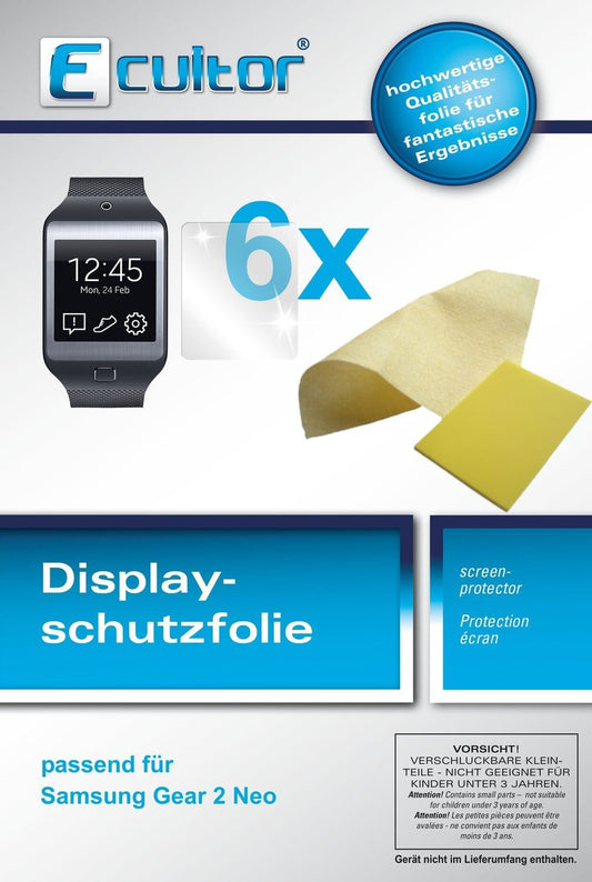 6x Schutzfolie klar für Gear 2 Neo Samsung Display (1)