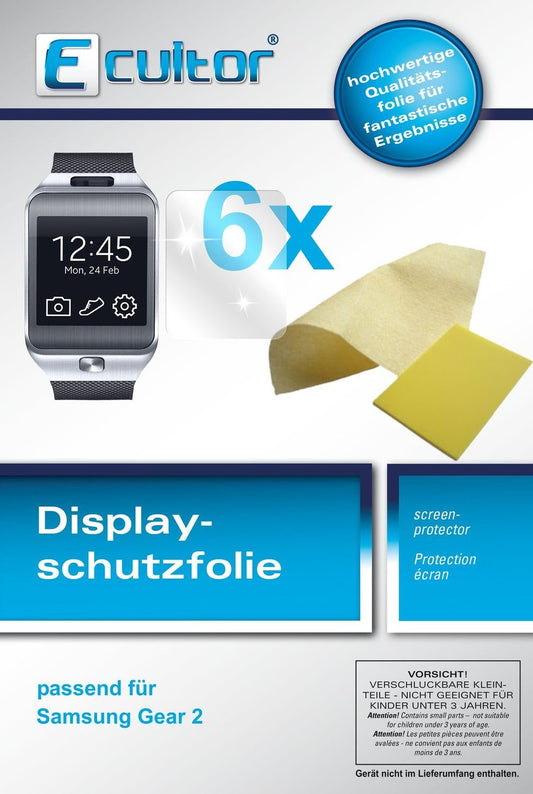 6x Schutzfolie klar für Gear 2 Samsung Display-Sch (1)