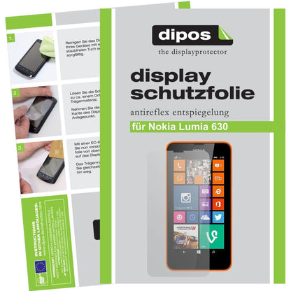 2x Schutzfolie matt für Lumia 630 Nokia Display-Sc (1)