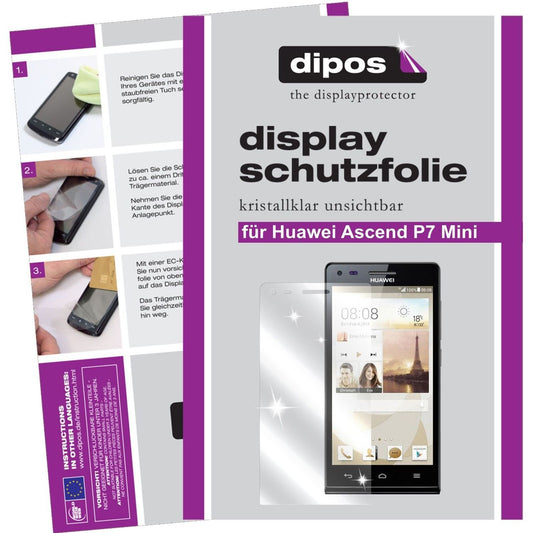2x Schutzfolie klar für Ascend P7 Mini Huawei Disp (1)