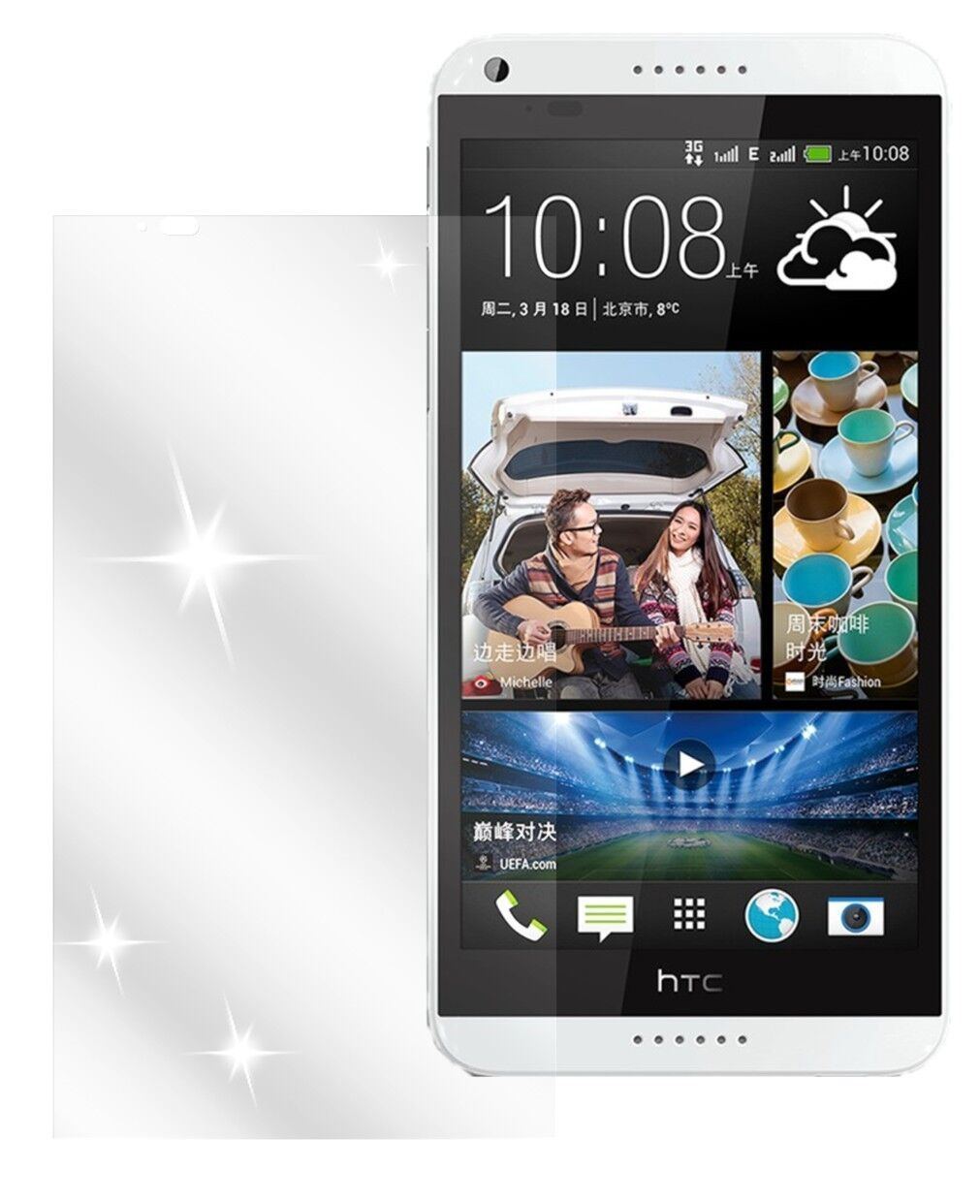 2x Schutzfolie klar für Desire 816 HTC Display-Sch (2)