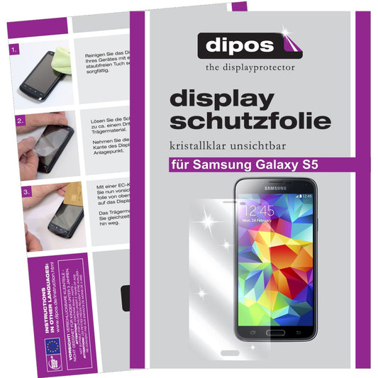 4x Schutzfolie klar für Galaxy S5 Samsung Display- (1)