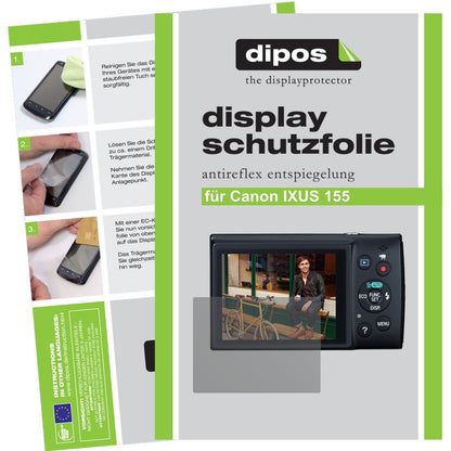 6x Schutzfolie matt für IXUS 155 Canon Display-Sch (1)
