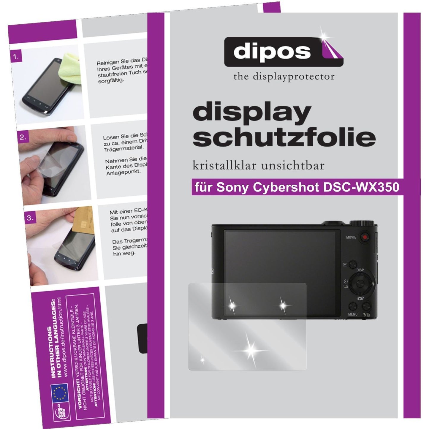 6x Schutzfolie klar für Cybershot DSC WX350 Sony D (1)