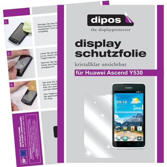 2x Schutzfolie klar für Ascend Y530 Huawei Display (1)