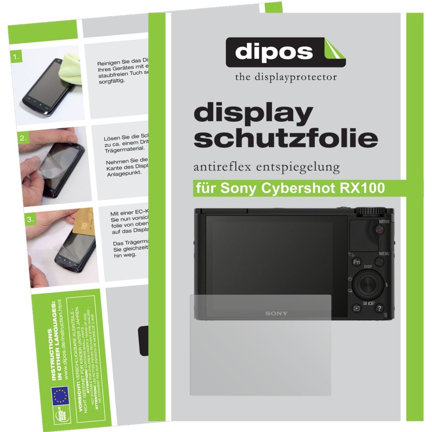 6x Schutzfolie matt für RX 100 / II / III Sony Dis (1)