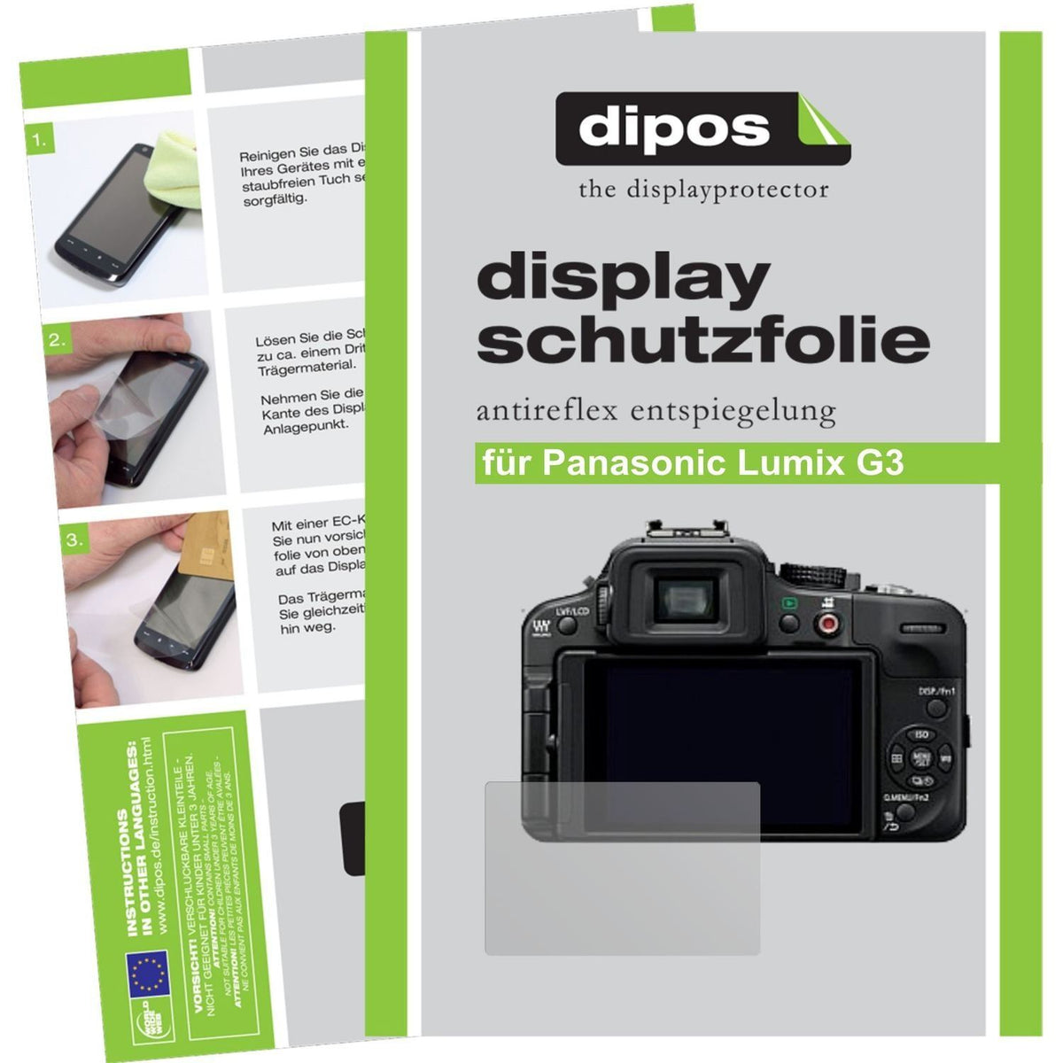6x Schutzfolie matt für Lumix G3 Panasonic Display (1)