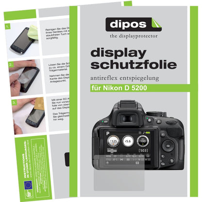 6x Schutzfolie matt für D5200 Nikon Display-Schutz (1)
