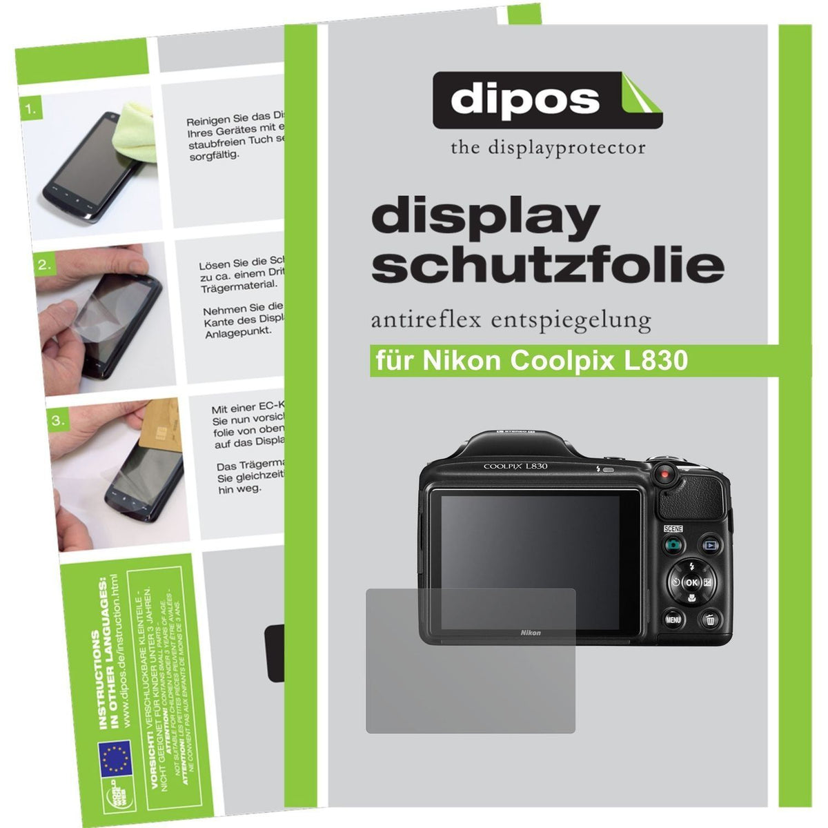6x Schutzfolie matt für Coolpix L830 Nikon Display (1)