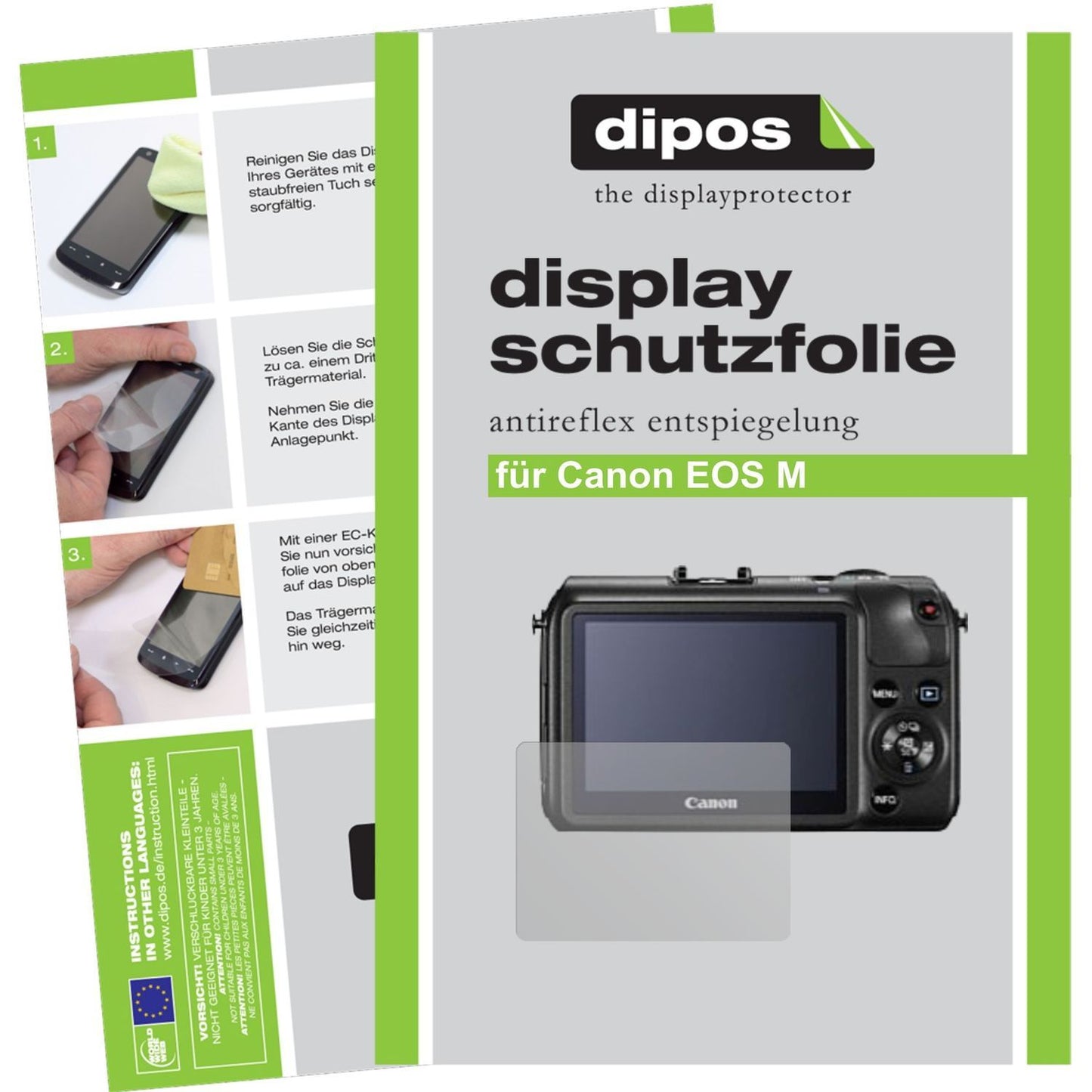 6x Schutzfolie matt für EOS M Canon Display-Schutz (1)