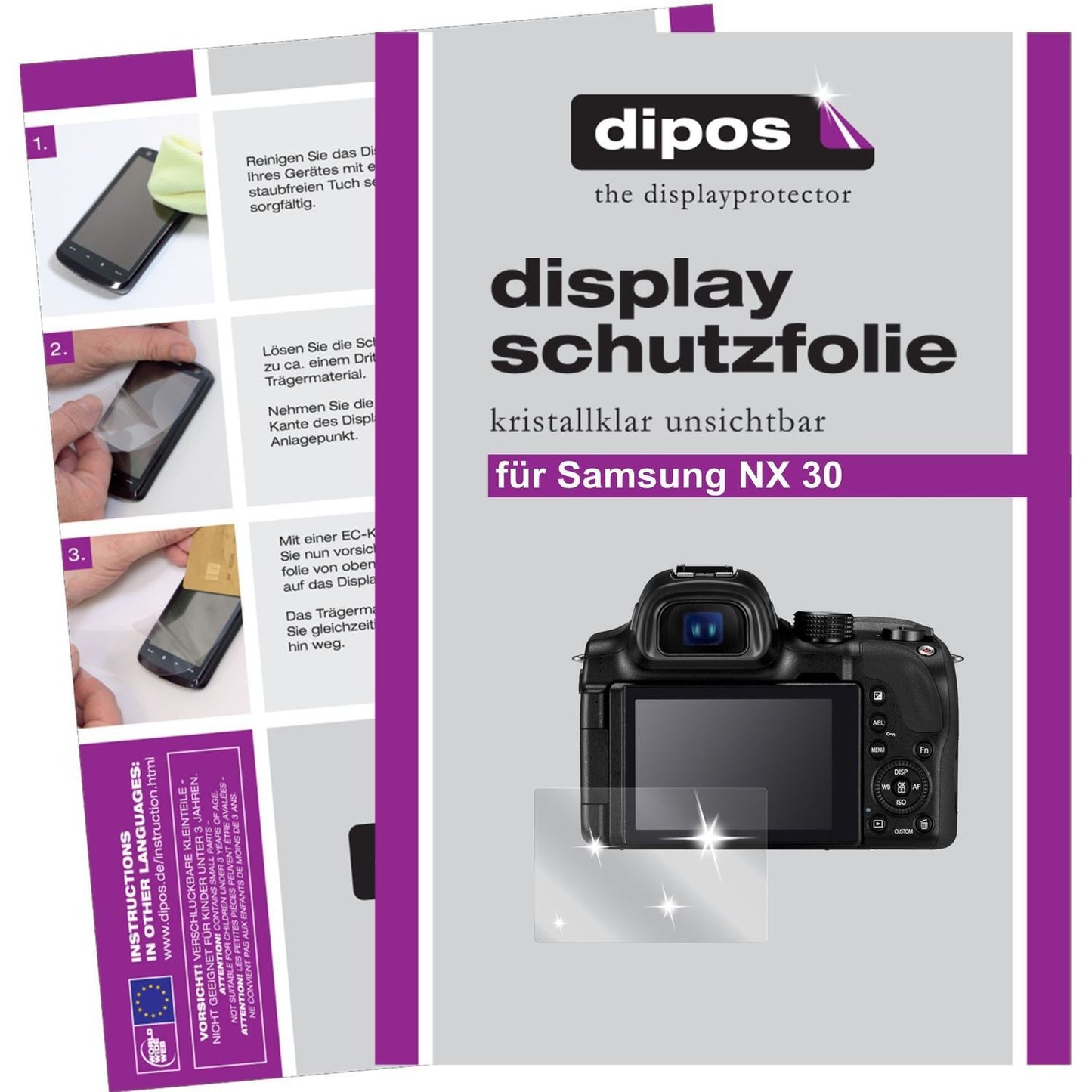 6x Schutzfolie klar für NX30 Samsung Display-Schut (1)
