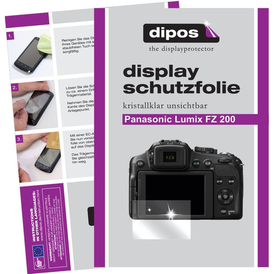 6x Schutzfolie klar für Lumix FZ200 Panasonic Disp (1)