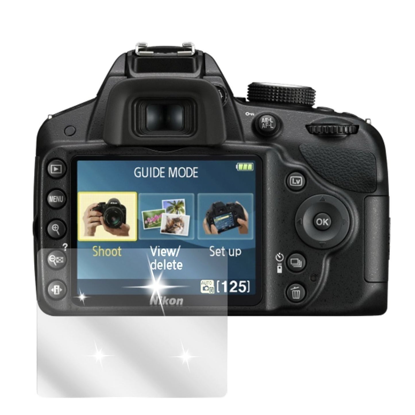 6x Schutzfolie klar für D3200 Nikon Display-Schutz (2)