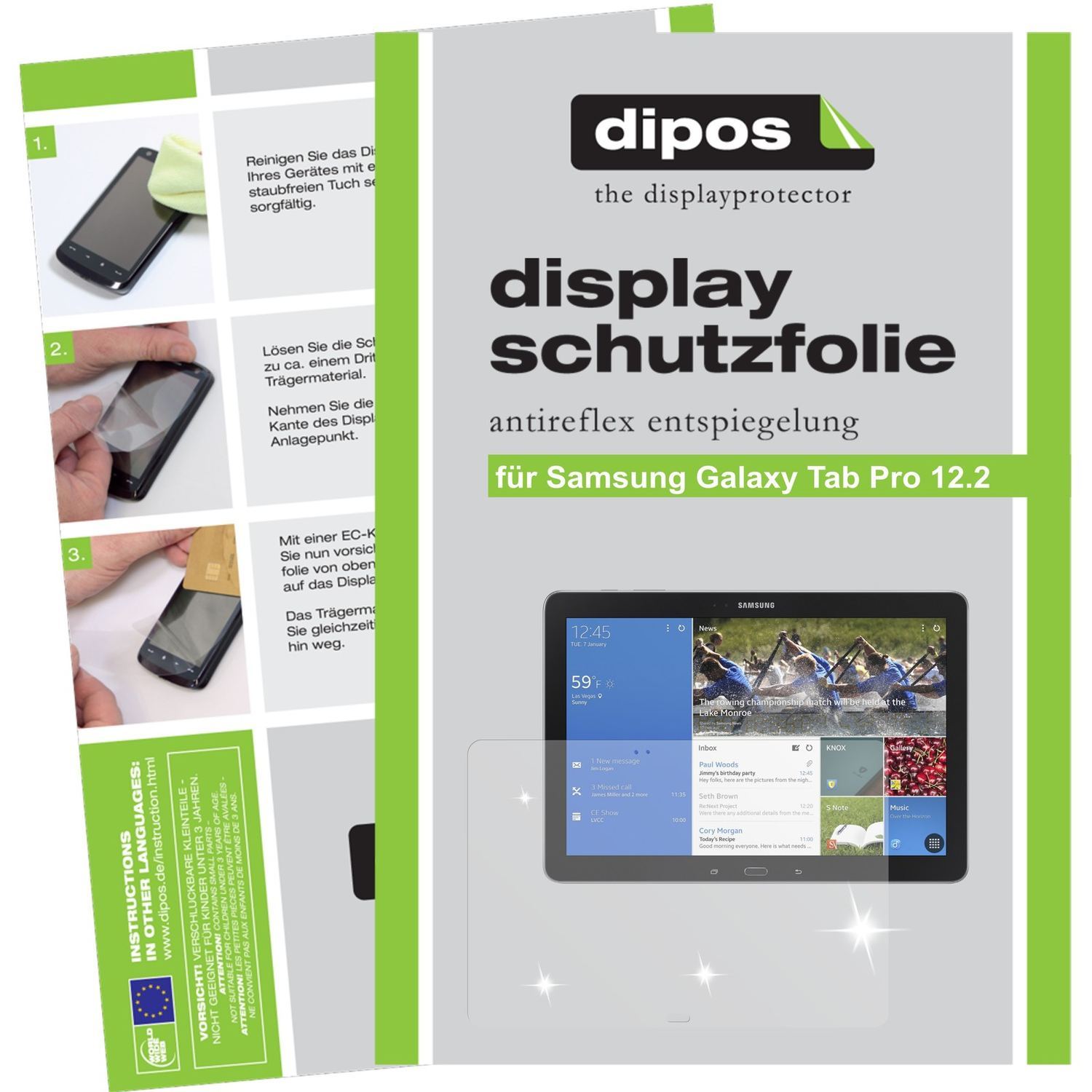 2x Schutzfolie matt für Galaxy Tab Pro 12.2 Samsun (1)