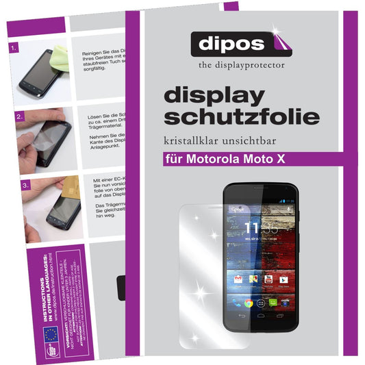 2x Schutzfolie klar für Moto X Motorola Display-Sc (1)