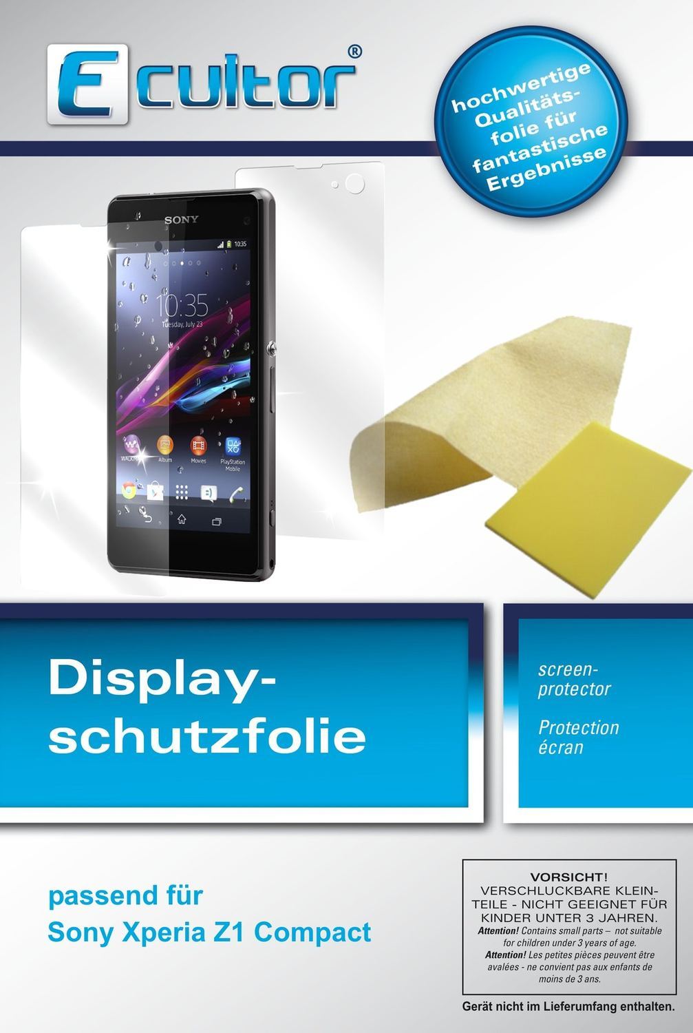 6x Schutzfolie klar für Xperia Z1 Compact Sony Dis (1)